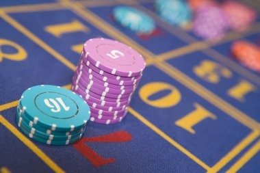 Live casino dealer table with multiple camera angles